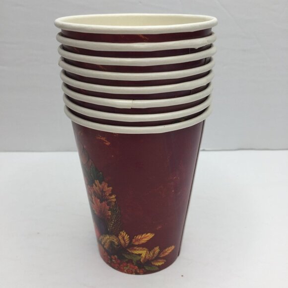 Thanksgiving Themed Turkey Paper Hot Cold Cups & Napkins Set - Picture 12 of 12